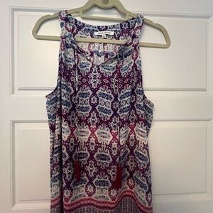 Rose & Olive Sleeveless Purple Pink Blouse
